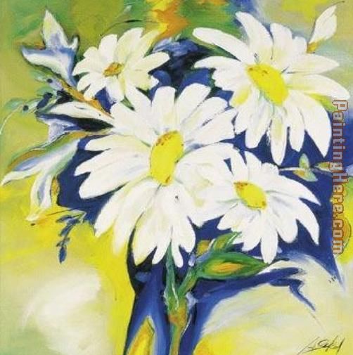 Daisy Bouquet painting - Alfred Gockel Daisy Bouquet art painting